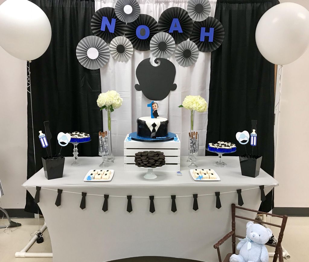 Boss baby themed first birthday party 