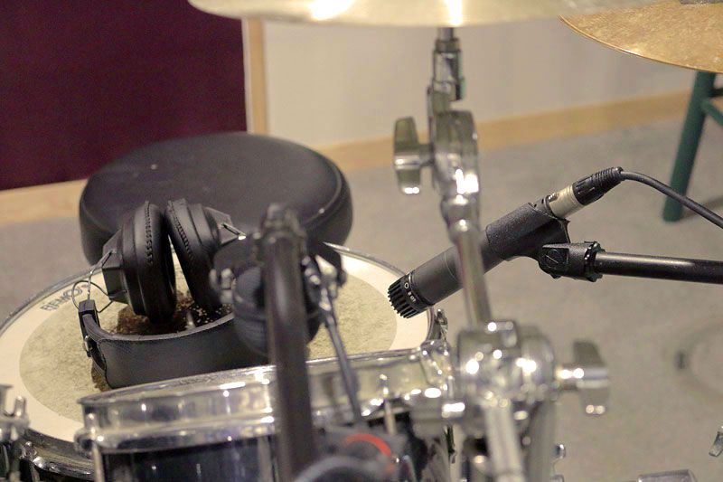 Headphones in the recording studio