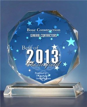 Award for Bose Construction for the year 2013