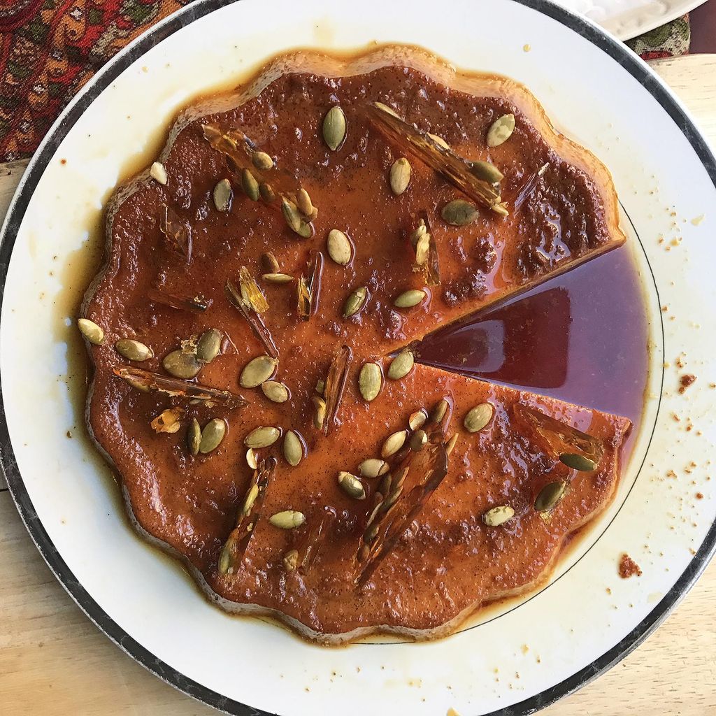 SLM original recipe: Pumpkin spice flan with pumpk