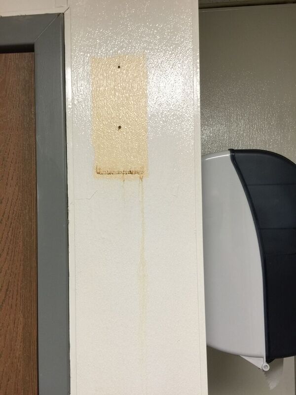 Damaged FRP wall, before