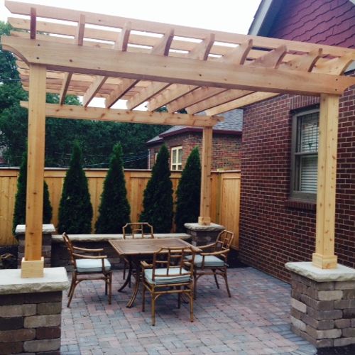 Recent project with pergola and patio.