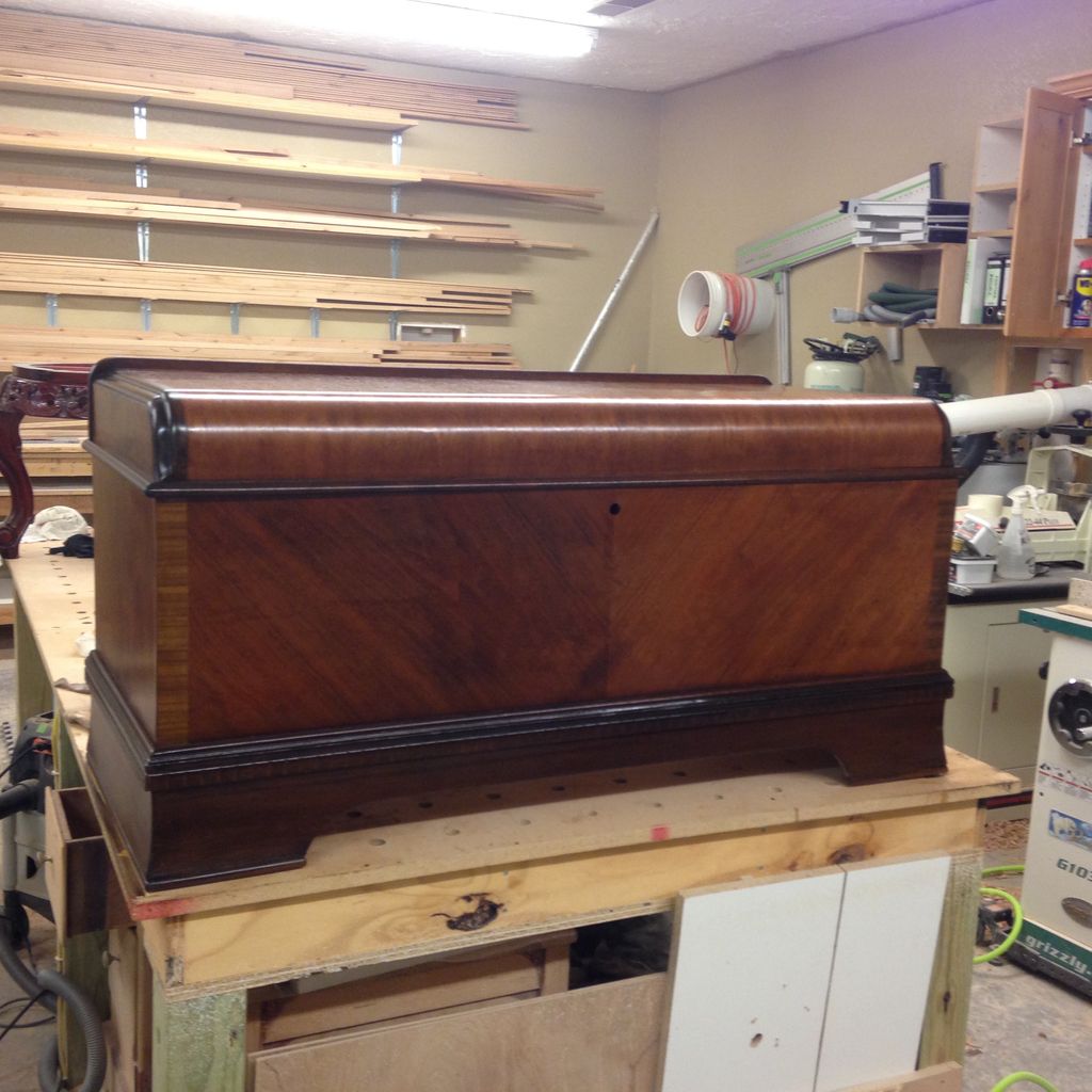 This was an antique chest that was refurbished.