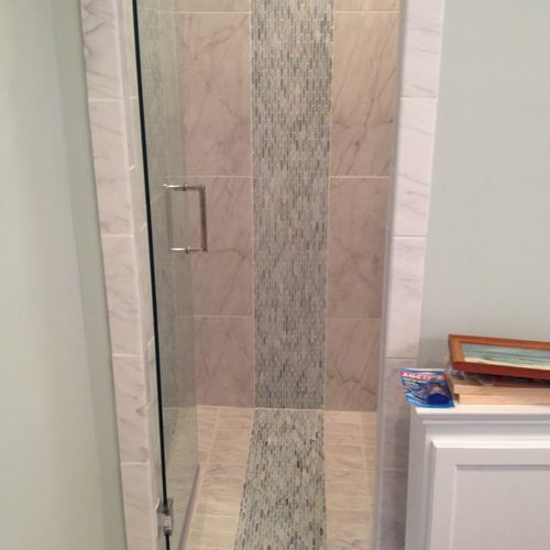 new marble shower