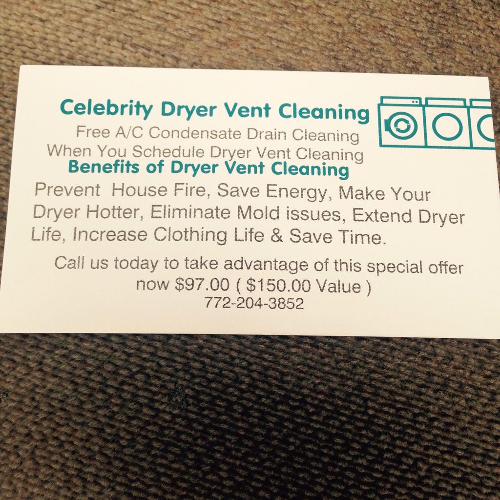 Celebrity Dryer Vent Cleaning