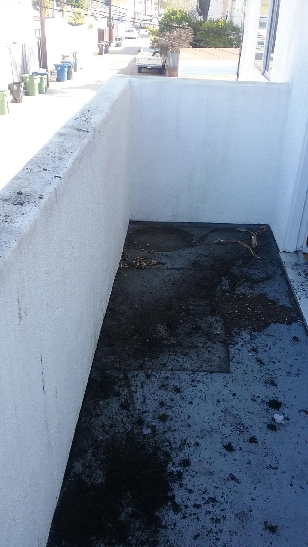 Before:  A dirty deck