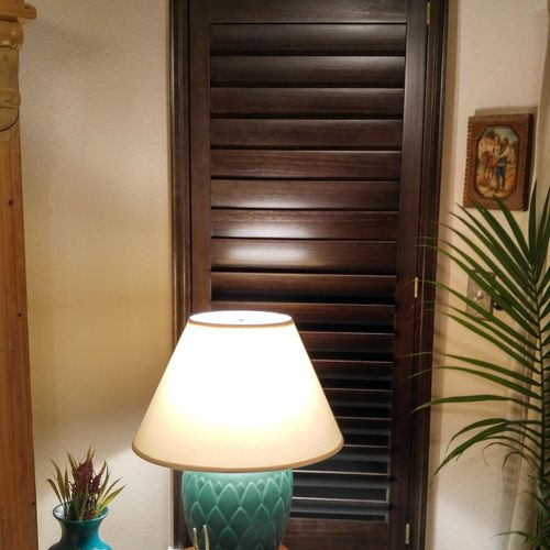 Wood Stained Shutters