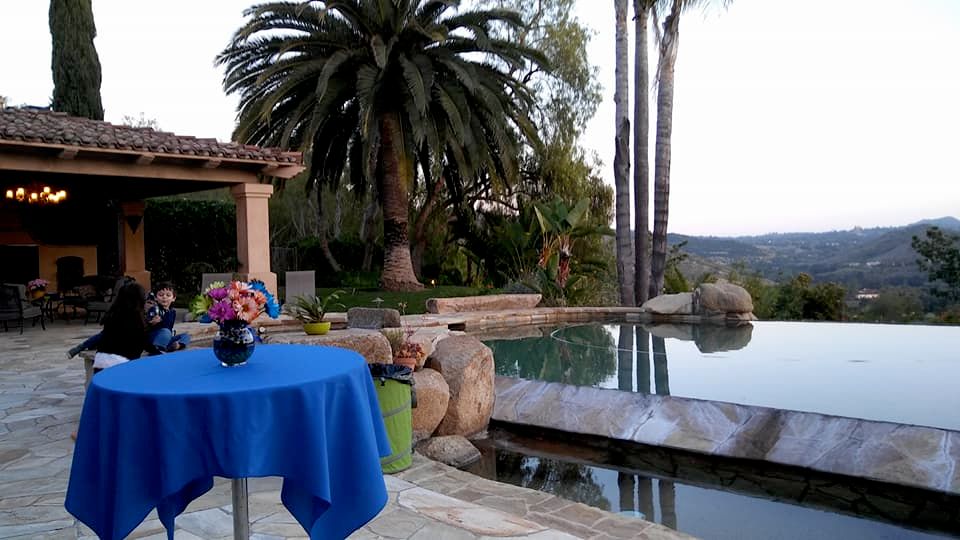 50 Guest Graduation. Gorgeous event view in Poway,