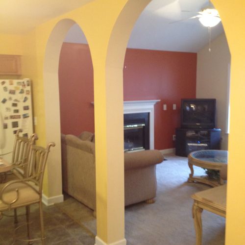 Interior Paint: Kitchen, Living Room