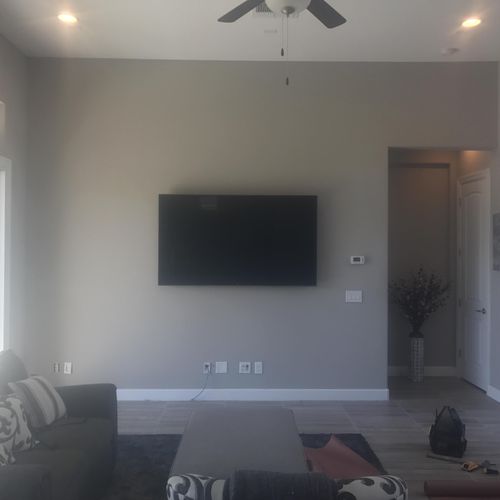 After installing the 75" tv our client wanted a li