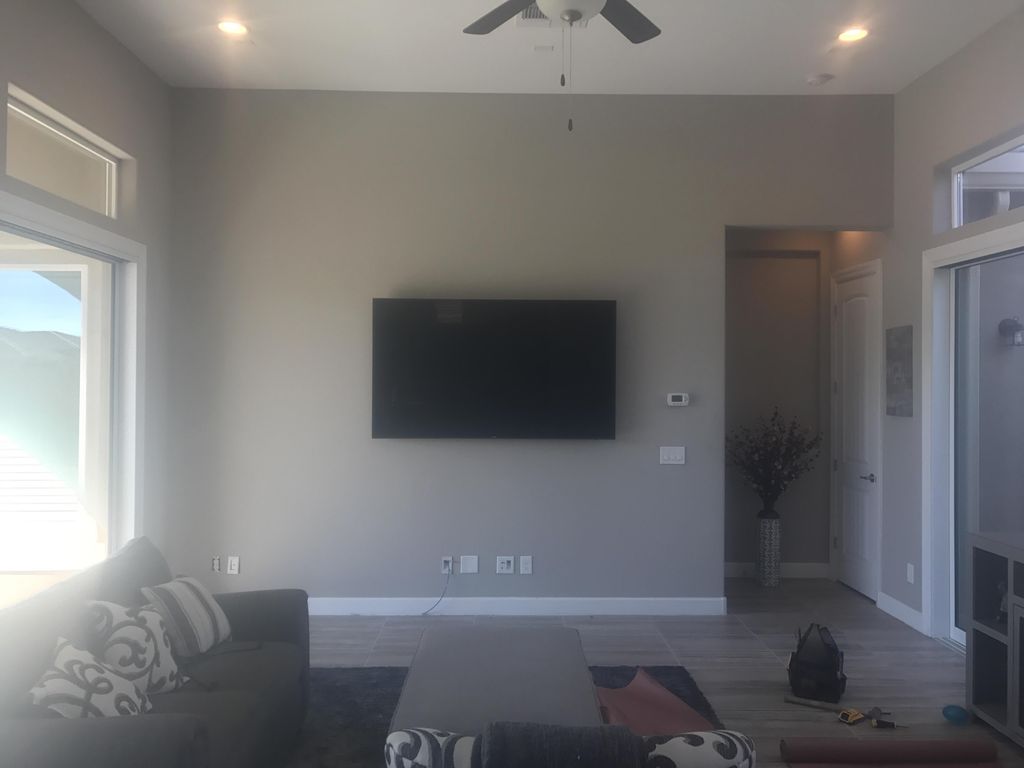 After installing the 75" tv our client wanted a li