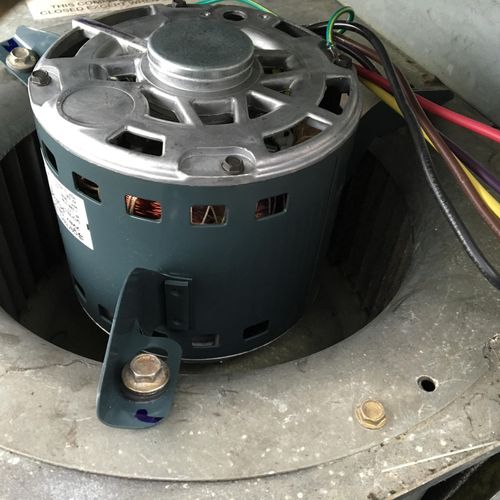 Re-wired and installed brand-new blower motor for 