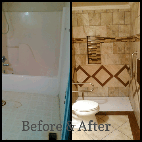 Before and after ,, designed and installed by Davi
