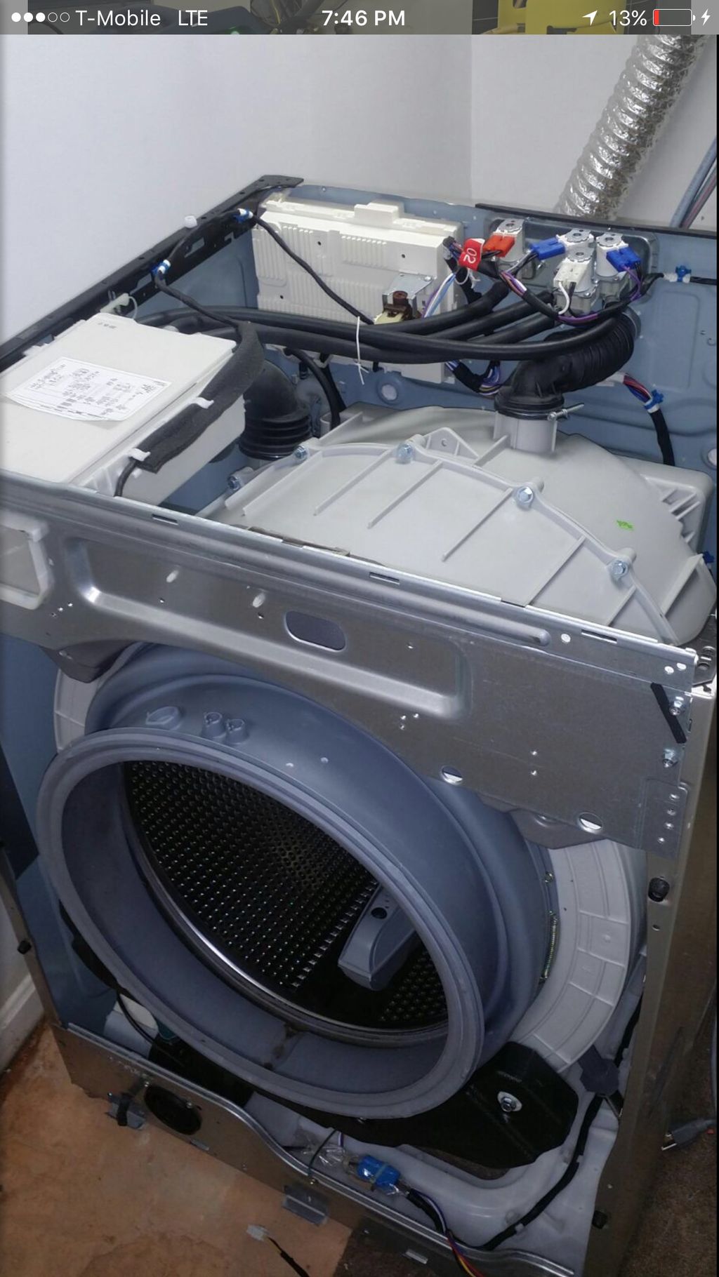 Washing machine leaking water,clear checking leak