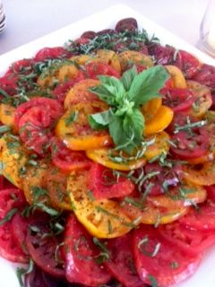 Summer Heirloom Tomato Salad with Fresh Basil