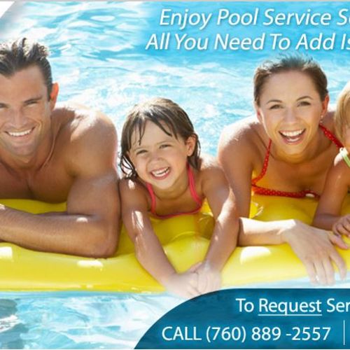 No Stress. Have fun with your pool ~ We offer hass