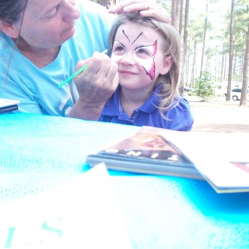 My niece with full face butterfly.