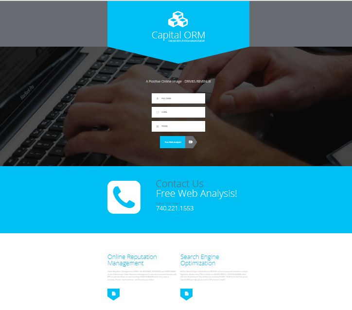 ** Capital ORM - Website Design + Development **