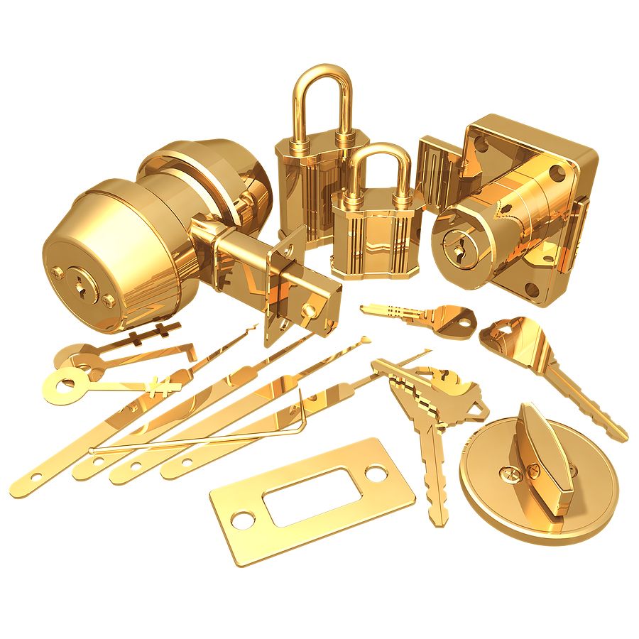 Different locks we work on and some tools.