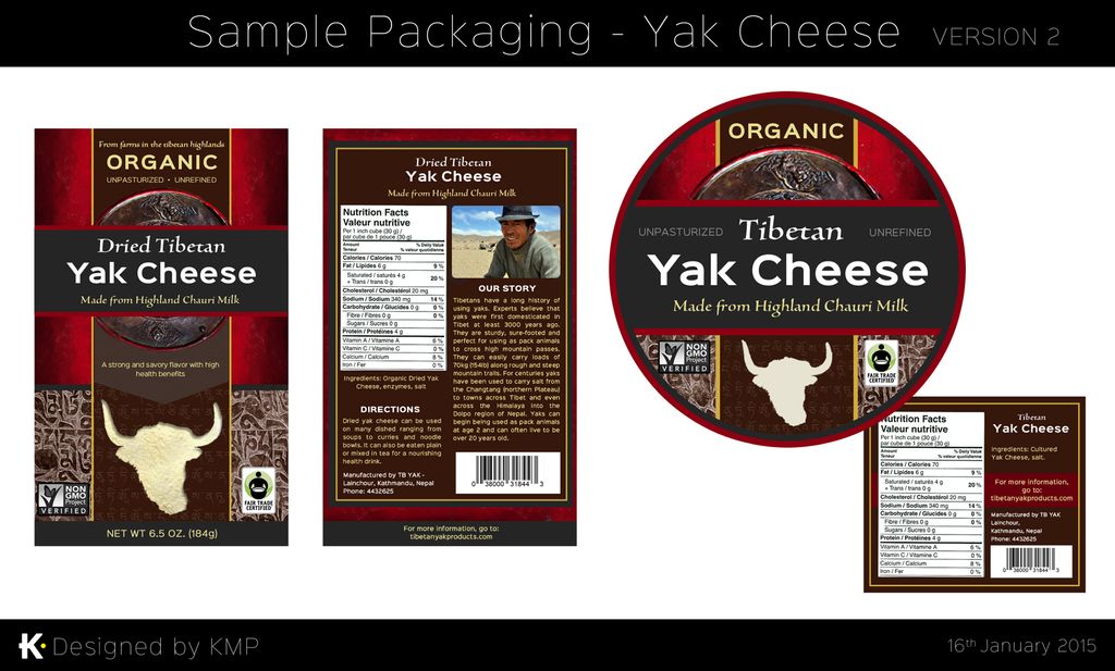 Packaging Design for a Tibetan/Himalayan Yak Chees
