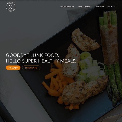 Website design for food services and delivery