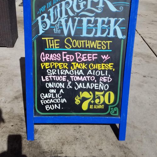 The burger of the week and the price are permanent
