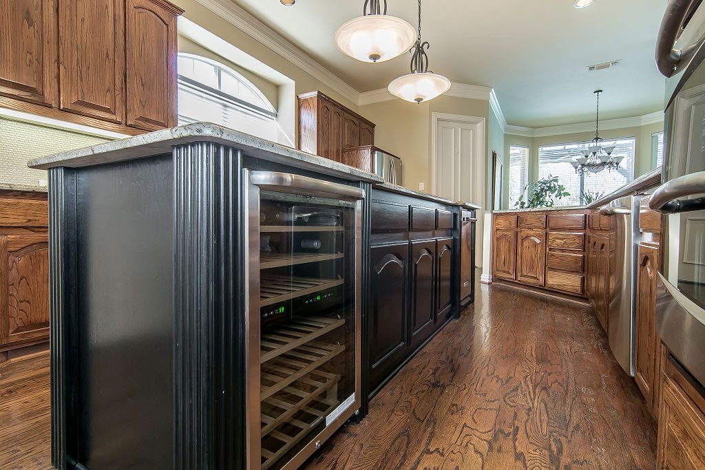 Custom built kitchen island with all the bells and