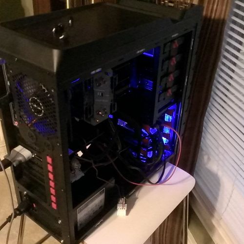 Delivering a custom build PC.