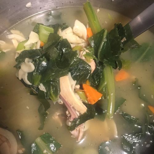 Chicken Soup with Fresh Greens