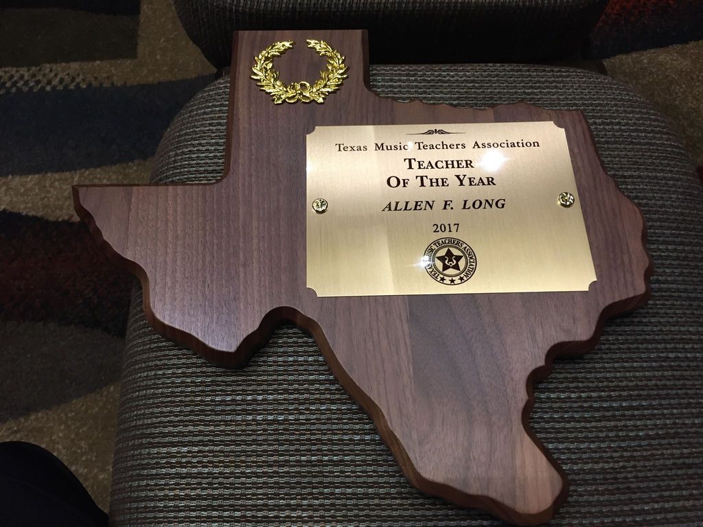 Teacher of the Year Award from TMTA 2017