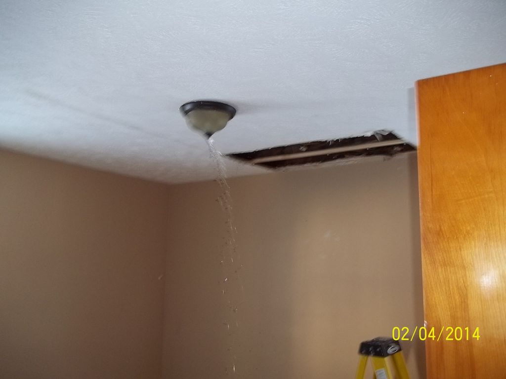 Searching out where water leaks. Which was along t