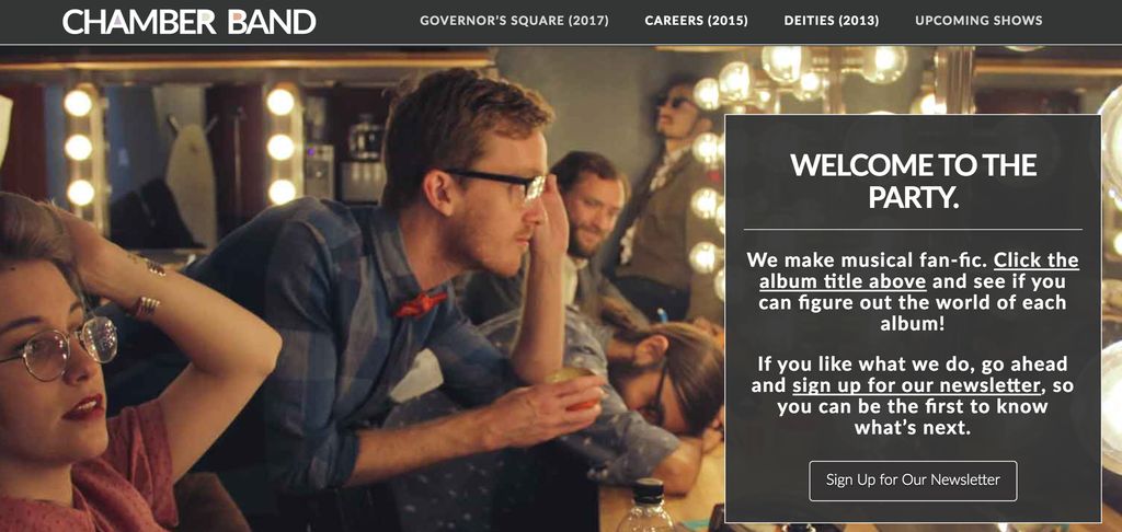 ChamberBand.com - a Wordpress-based site utilizing