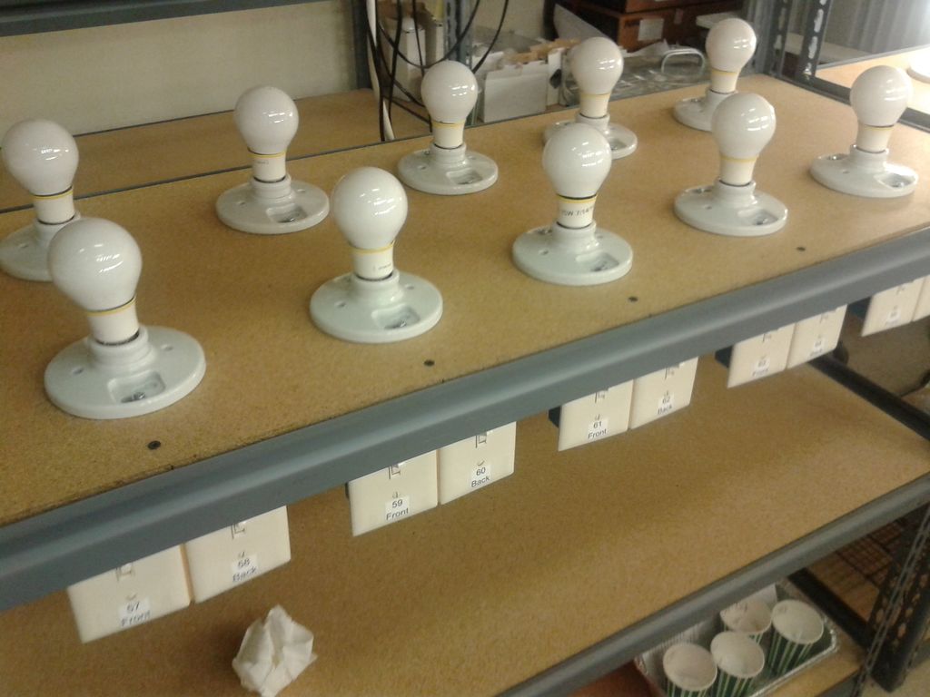 Same testing shelves, a lot of electrical work, th