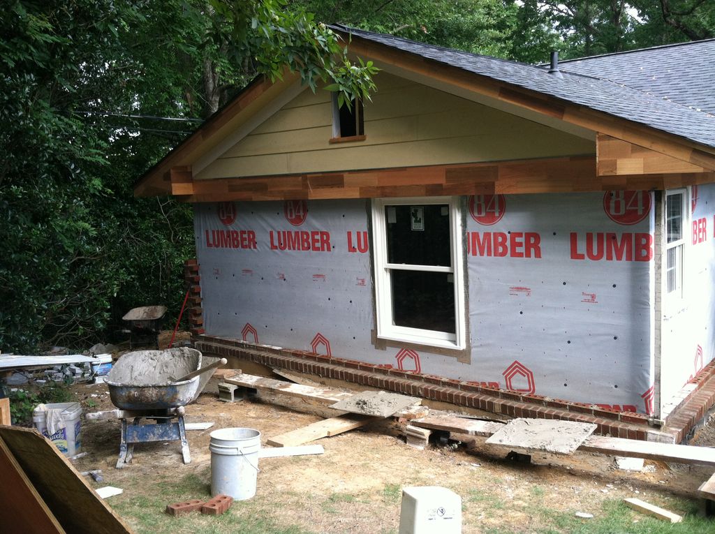 This is one of our additions before brick veneer.