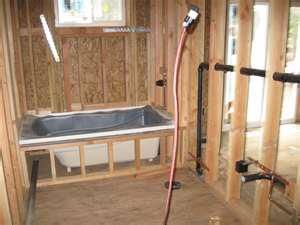 new tub installation