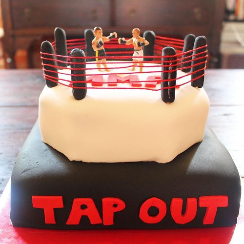 MMA themed birthday cake.