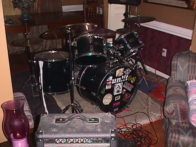 Yes, a drum set in the dining room.
