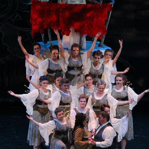 Here I am performing as a spirit in the opera Cend