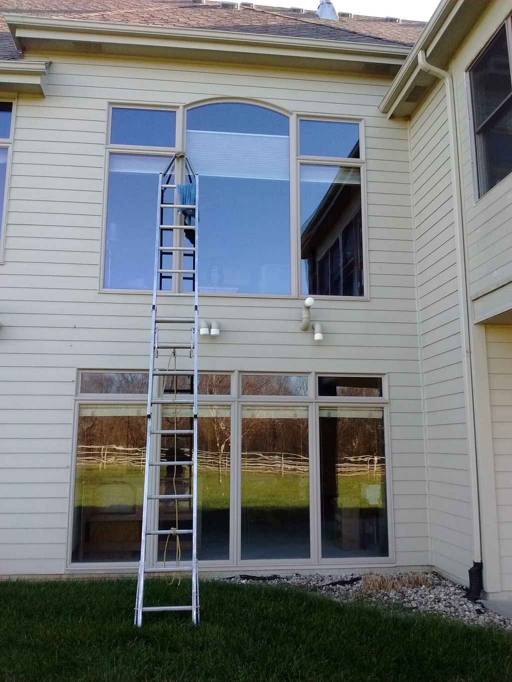 Safely reaching 2nd and 3rd floor windows.