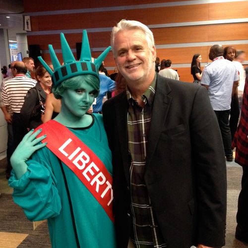 With Miss Liberty at the Liberty Tax National Fran