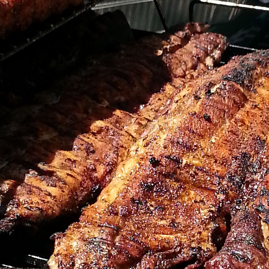 Texas style dry rubbed ribs