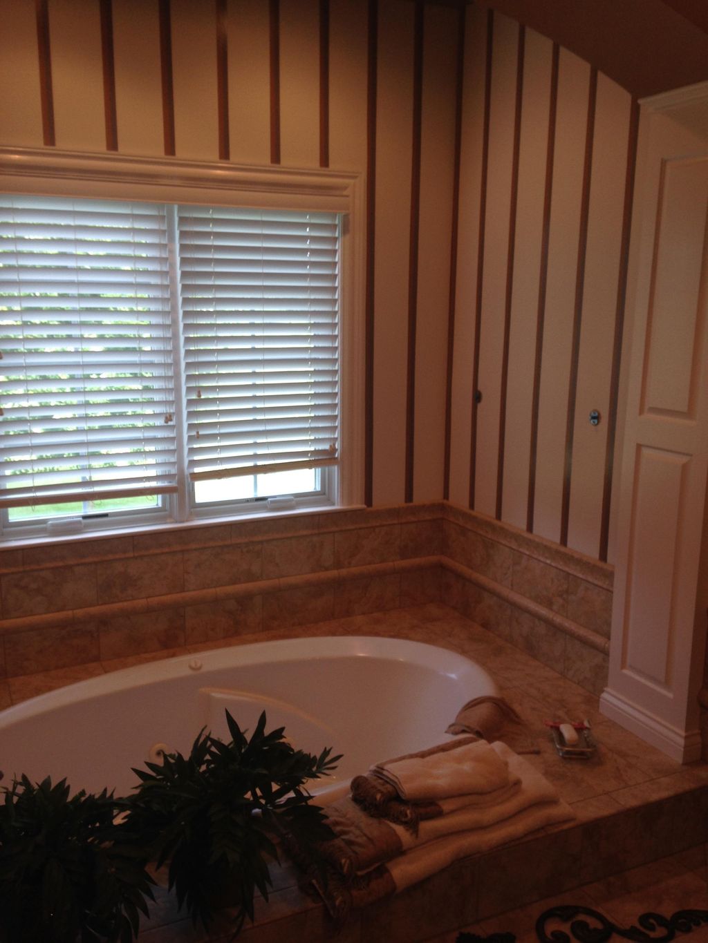 Custom painting behind the tub area 