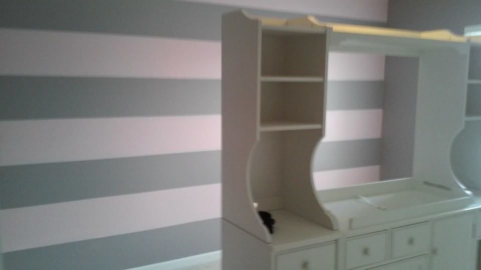 Nursery I striped and base coated on 2-2-15