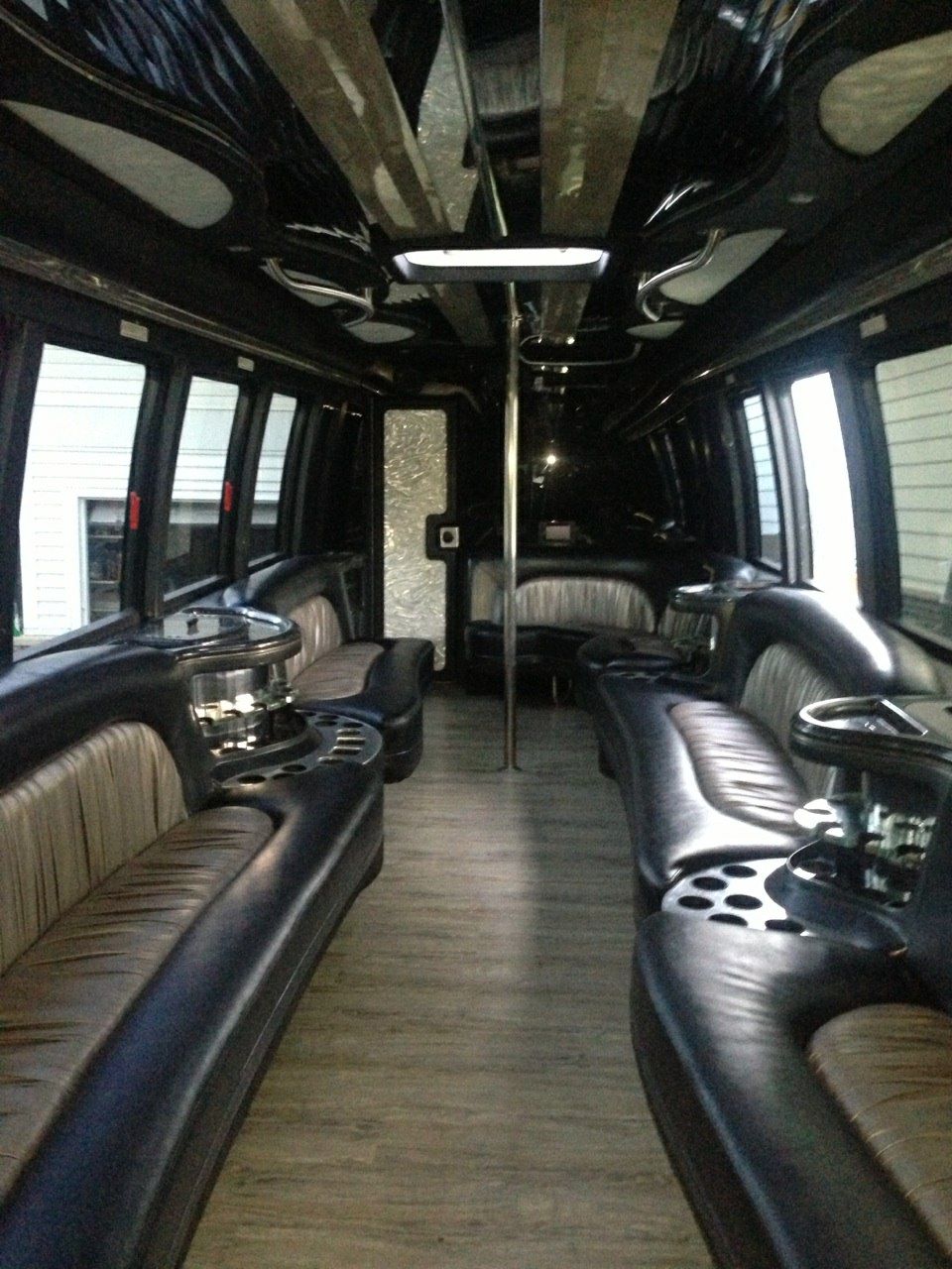 40 pax bus with washroom interior