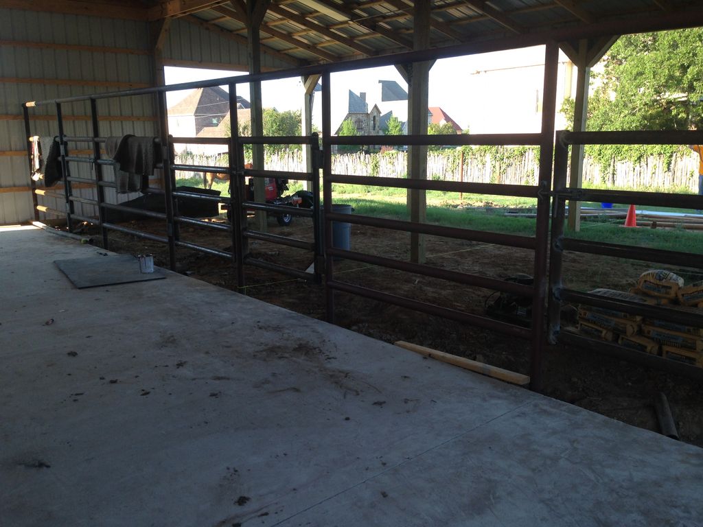 Gates inside a barn