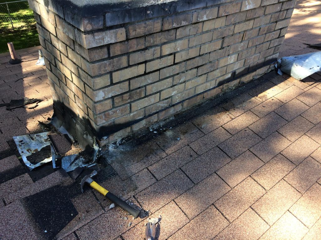 Chimney reflash (before) -Brooklyn Park