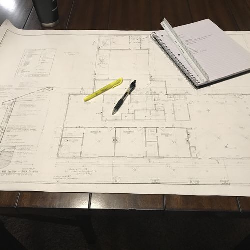 Working late on a quote for a 3700 sq ft house. 