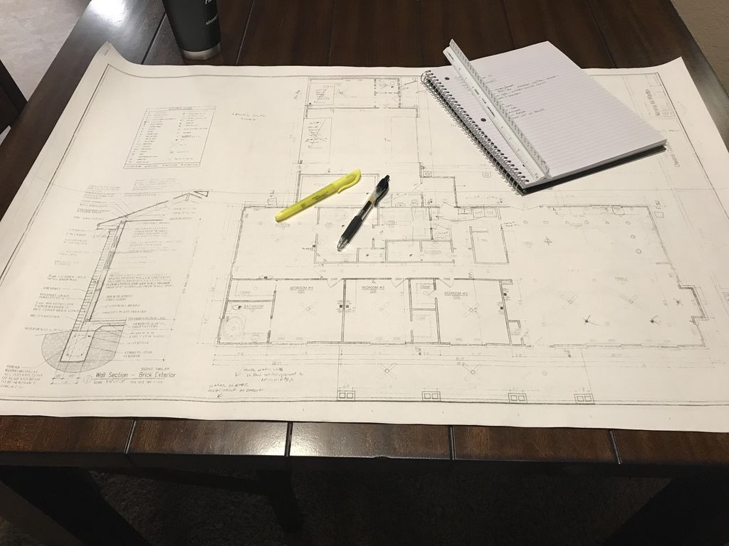 Working late on a quote for a 3700 sq ft house. 