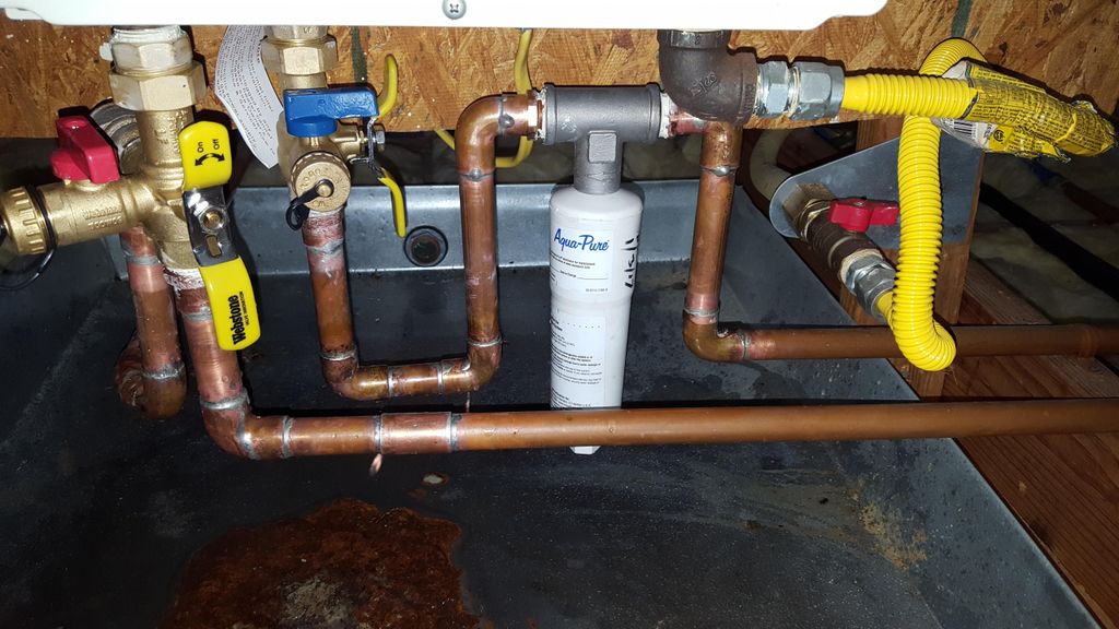 tankless water heater valves and filter