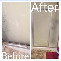 Shower wall cleaning